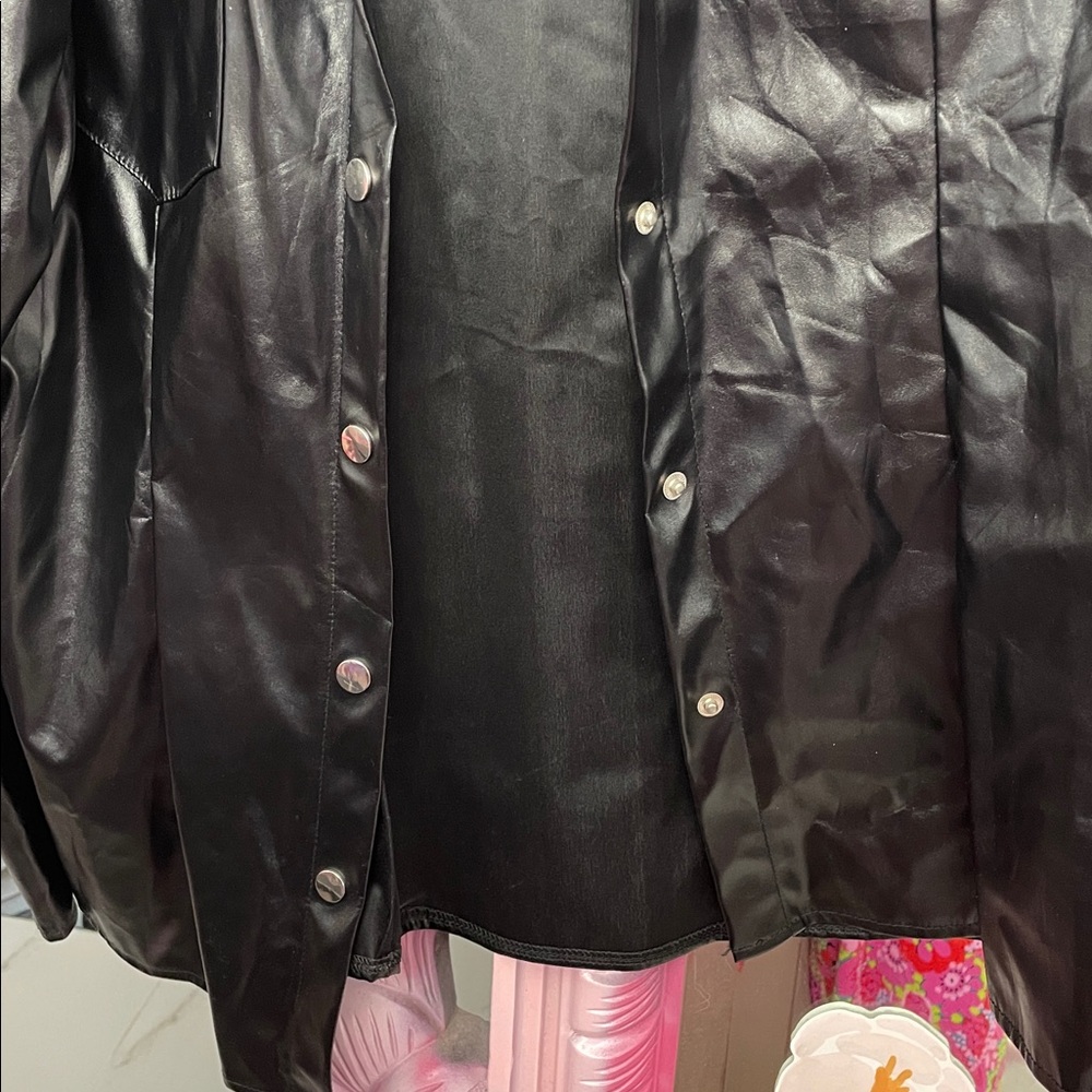 Source Unknown Black Leather Jacket - image 2